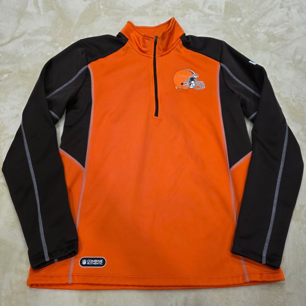 New Era Cleveland Browns NFL Combine Authentic Quarter Zip Pullover Men's M